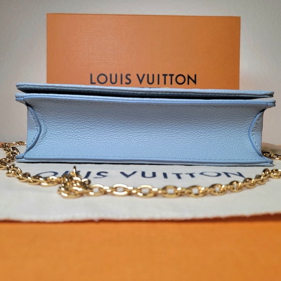 Louis Vuitton Lily WOC Wallet On Chain Blue Hour Monogram Empreinte Shoulder Bag - Picture 9 of 14